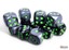 Gemini Black-Grey/green 16mm d6 Dice Block (12 dice) - CHX26645